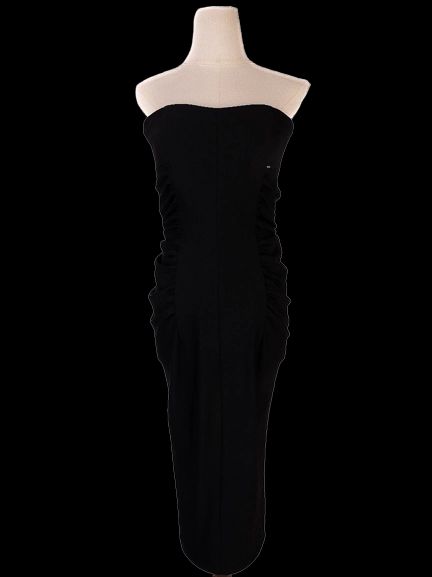 Sportmax Black Strapless Dress S Cotton Perfect Condition