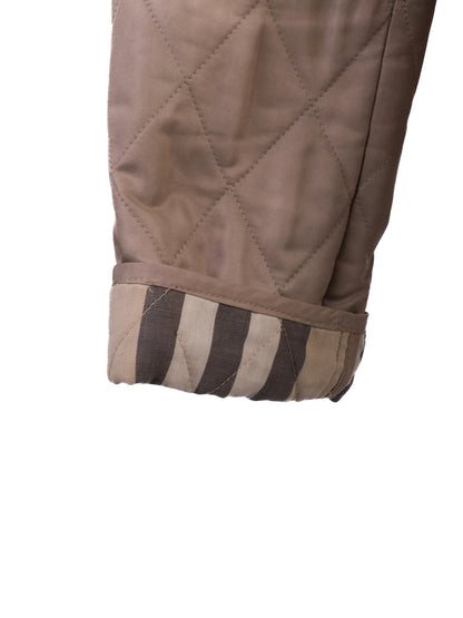 Excellent Burberry Gray Quilted Jacket Women Size S Polyester