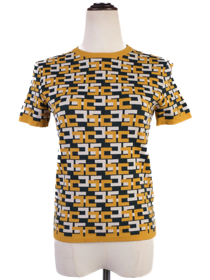 Excellent Elisabetta Franchi Short-Sleeve Sweater Size M Combined