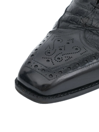 Excellent Paciotti Black Leather Brogue Shoes Size 41