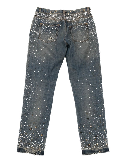 Excellent Dolce Gabbana Blue Cotton Distressed Jeans Size S