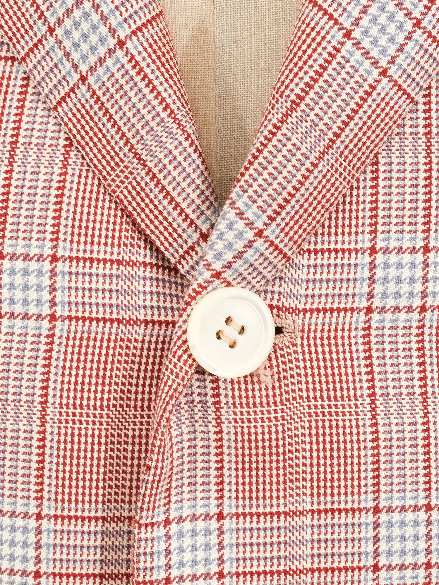 Excellent Feru Plaid Blazer Combined Wool Size M for Men