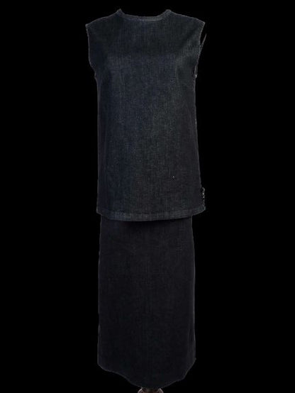 Max Mara Black Cotton Dress Size S Excellent Condition