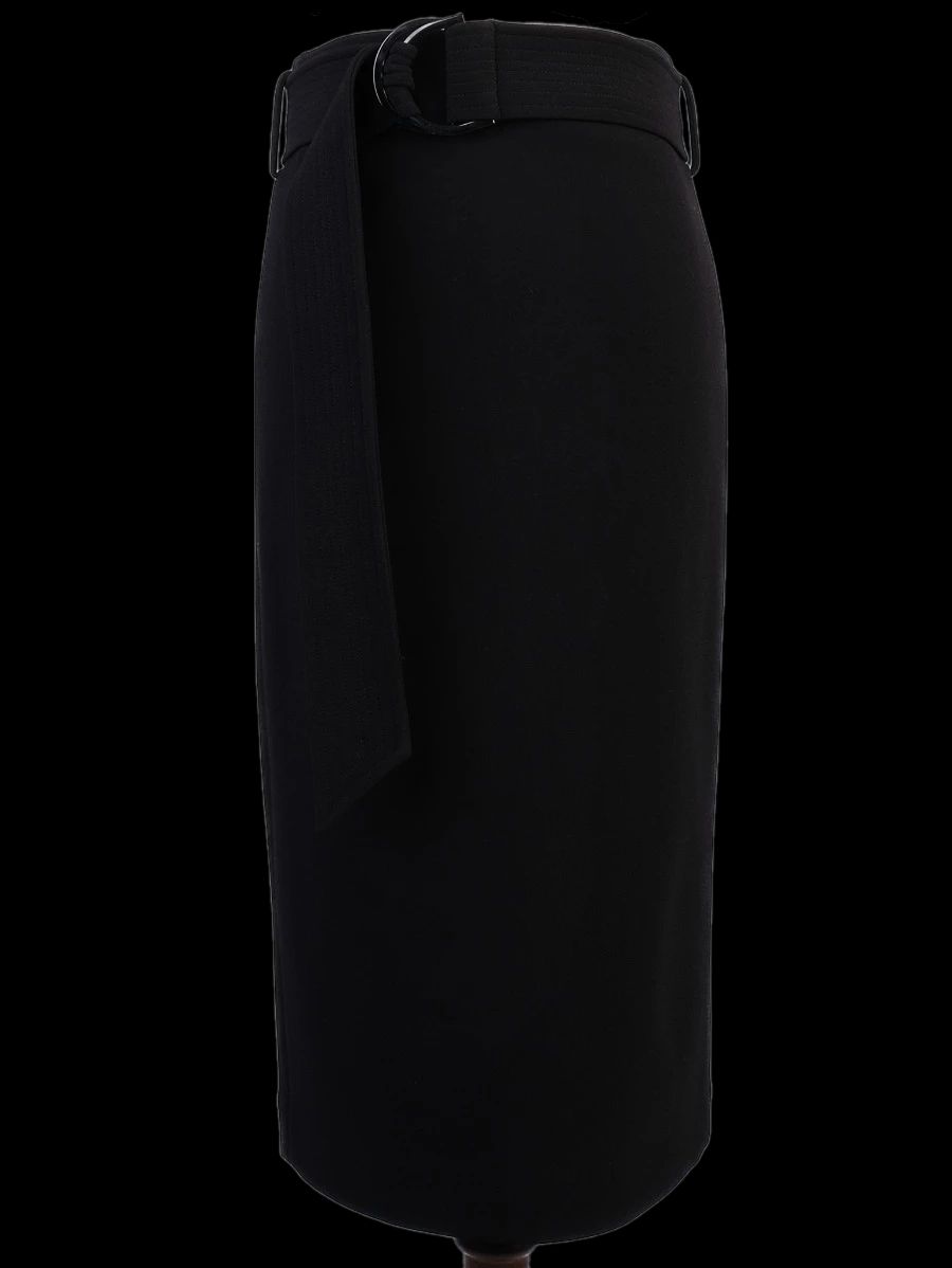 NEW Reiss Black Midi Skirt XXS Pencil Shape with Belted Waist