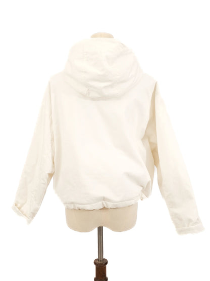 Excellent Fabiana Filippi White Hooded Jacket Size S Viscose