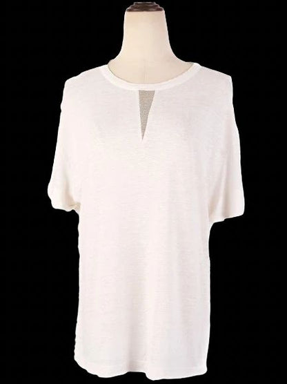 Excellent Brunello Cucinelli White Short Sleeve Top Size M
