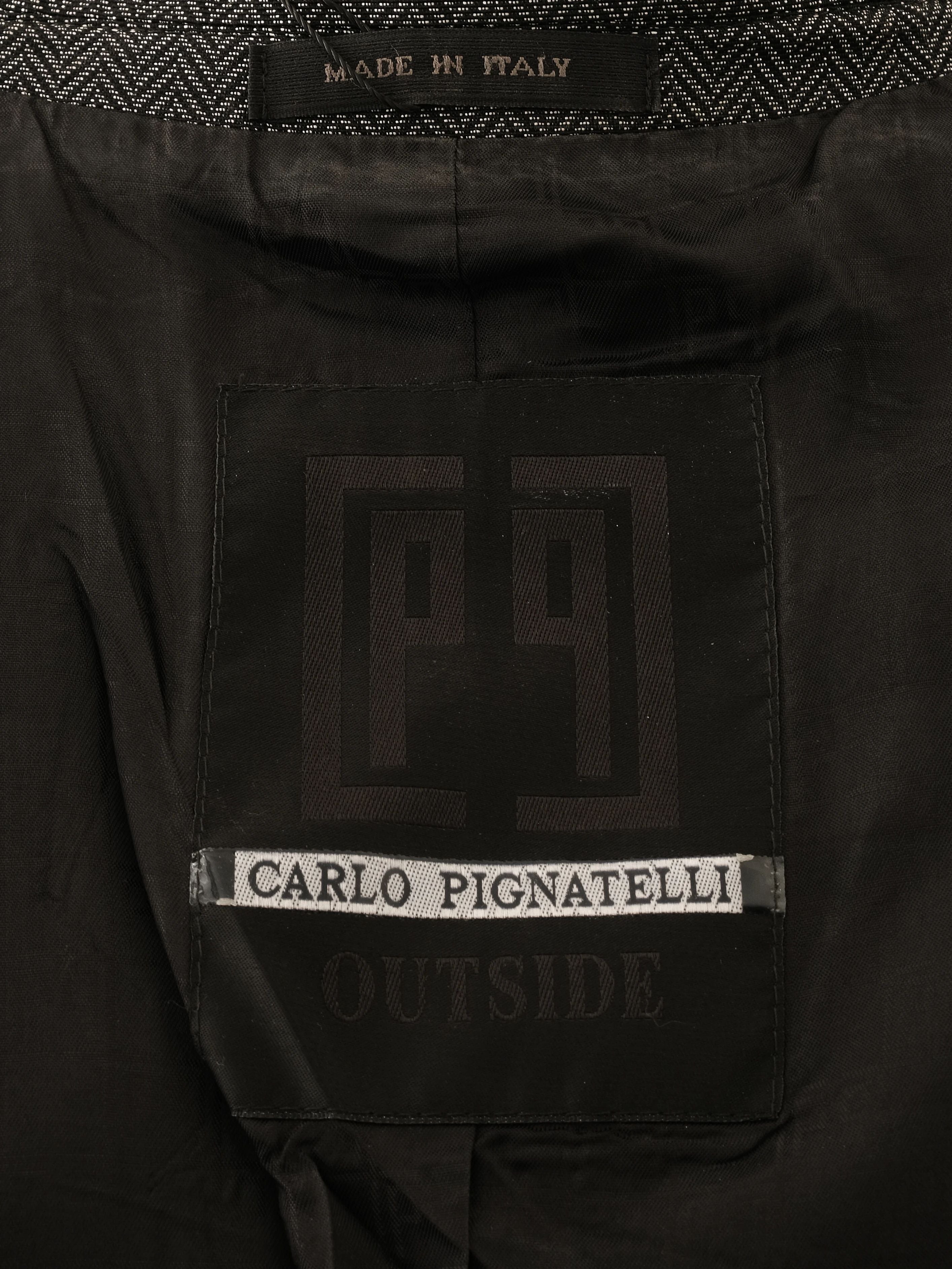 Excellent Carlo Pignatelli Gray Wool Blazer Size L Women&