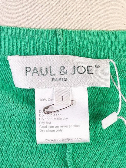Excellent Paul&amp;Joe Green Cotton Oversized Cardigan Size M