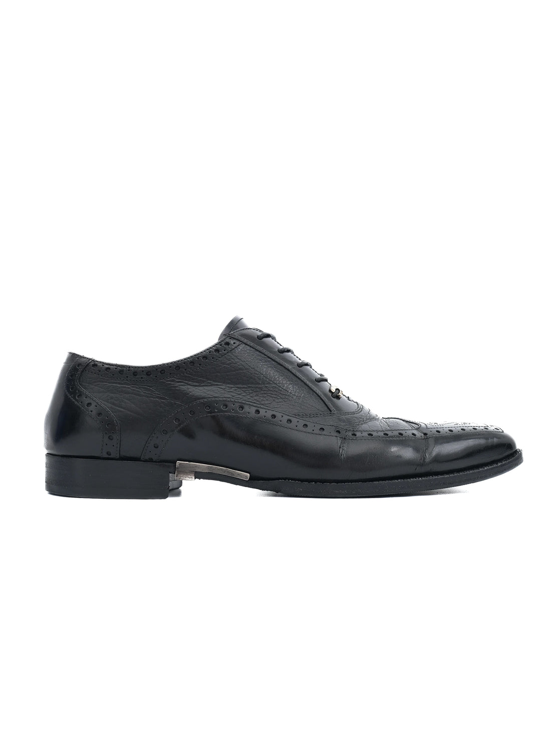 Excellent Paciotti Black Leather Brogue Shoes Size 41