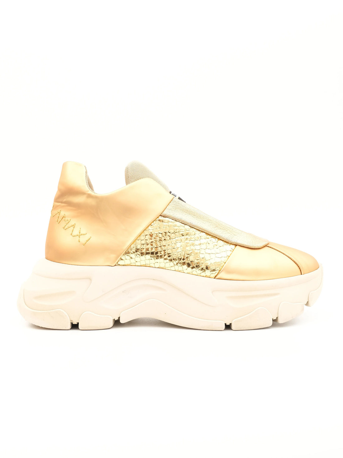 Excellent Fabi Yellow Fashion Sneakers Size 40 Textile Metallic