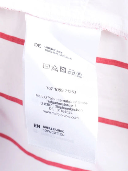 Excellent Marc O Polo White Shirt Dress Red Stripes Size N/A