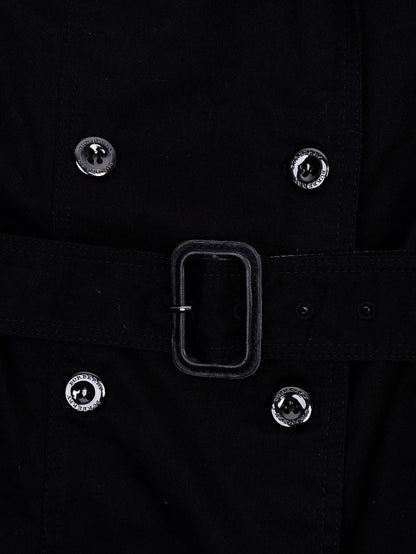 Excellent Burberry Black Cotton Sleeveless Trench Dress Size 10 for Kids