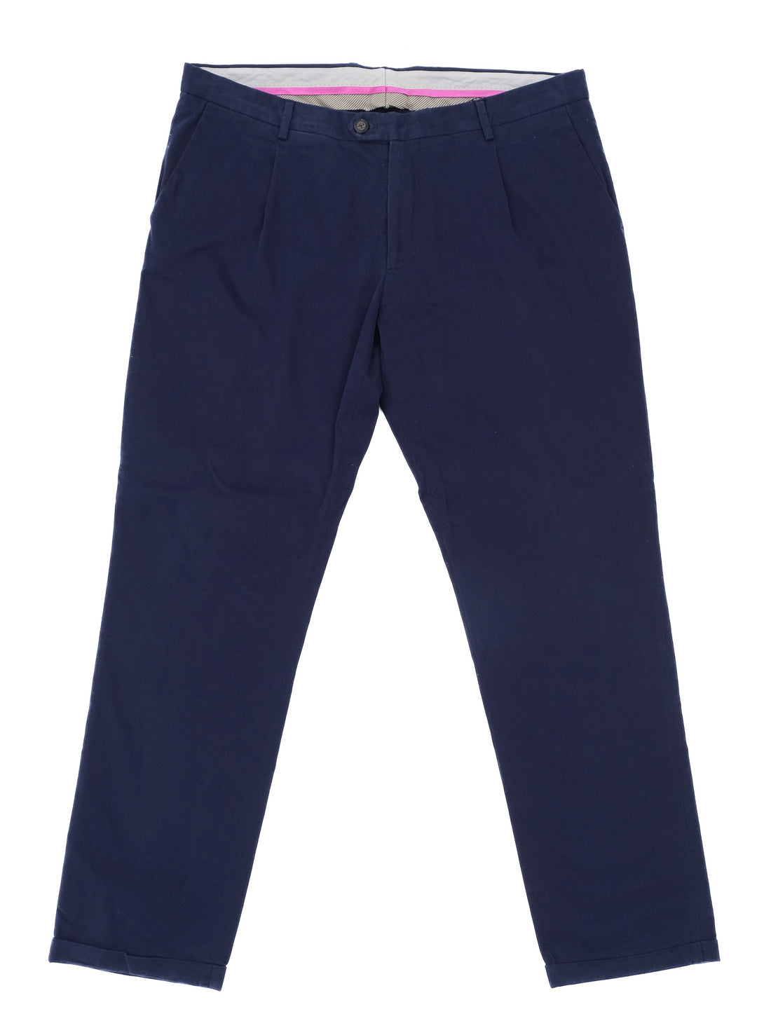 Excellent Etro Navy Blue Cotton Pants Size 3XL Made in Italy