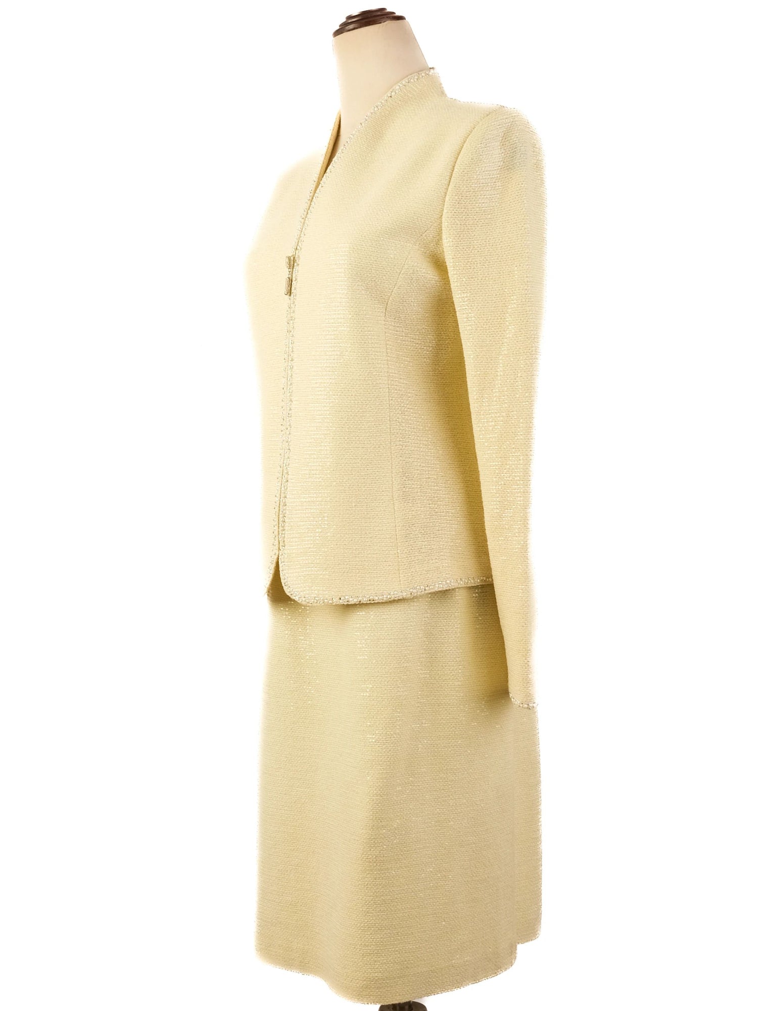 Excellent St. John Yellow Wool Women&