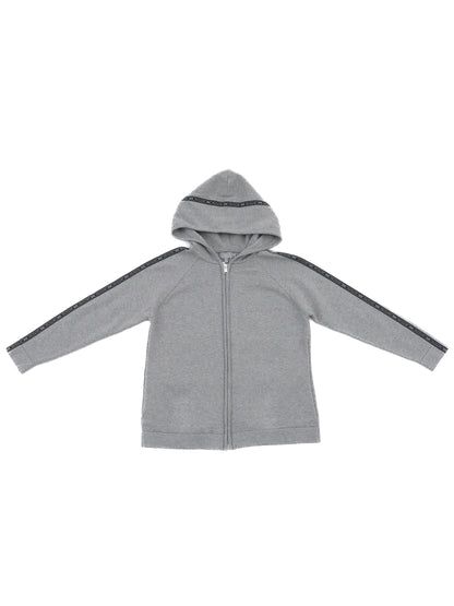 Excellent Dior Gray Zip-Up Hoodie for Kids Size 12