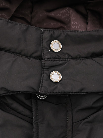 Excellent Hugo Boss Black Padded Jacket with Hood for Kids Size 5