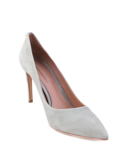 Hugo Boss Blue Leather High-Heeled Shoes Size 37 Excellent Condition