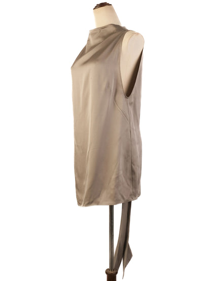 Excellent Tom Ford Gray Silk Top Size L with Open Back Detail