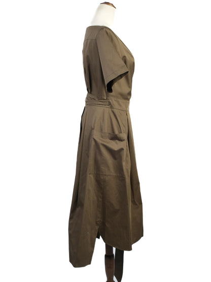 Excellent Weekend MaxMara Green Cotton Wrap Dress Size XL