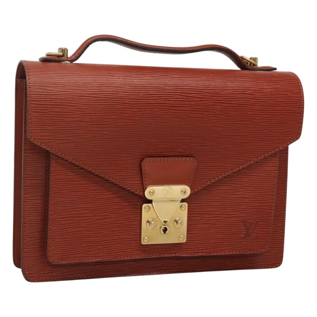 Louis Vuitton Epi Monceau 28 Hand Bag Brown M 52123 Lv Auth