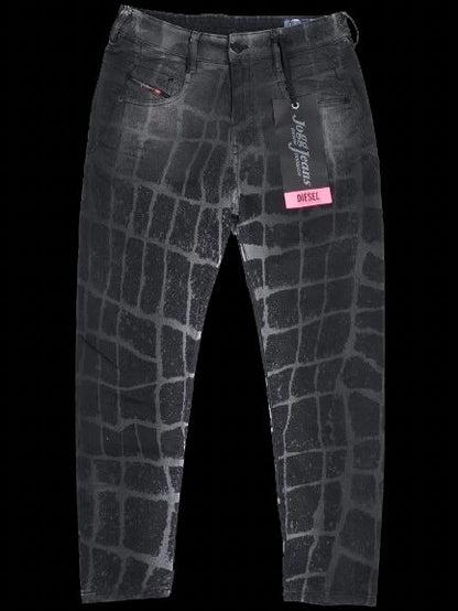 Excellent Diesel Gray Jeans Women Patterned Polyester Size N/A