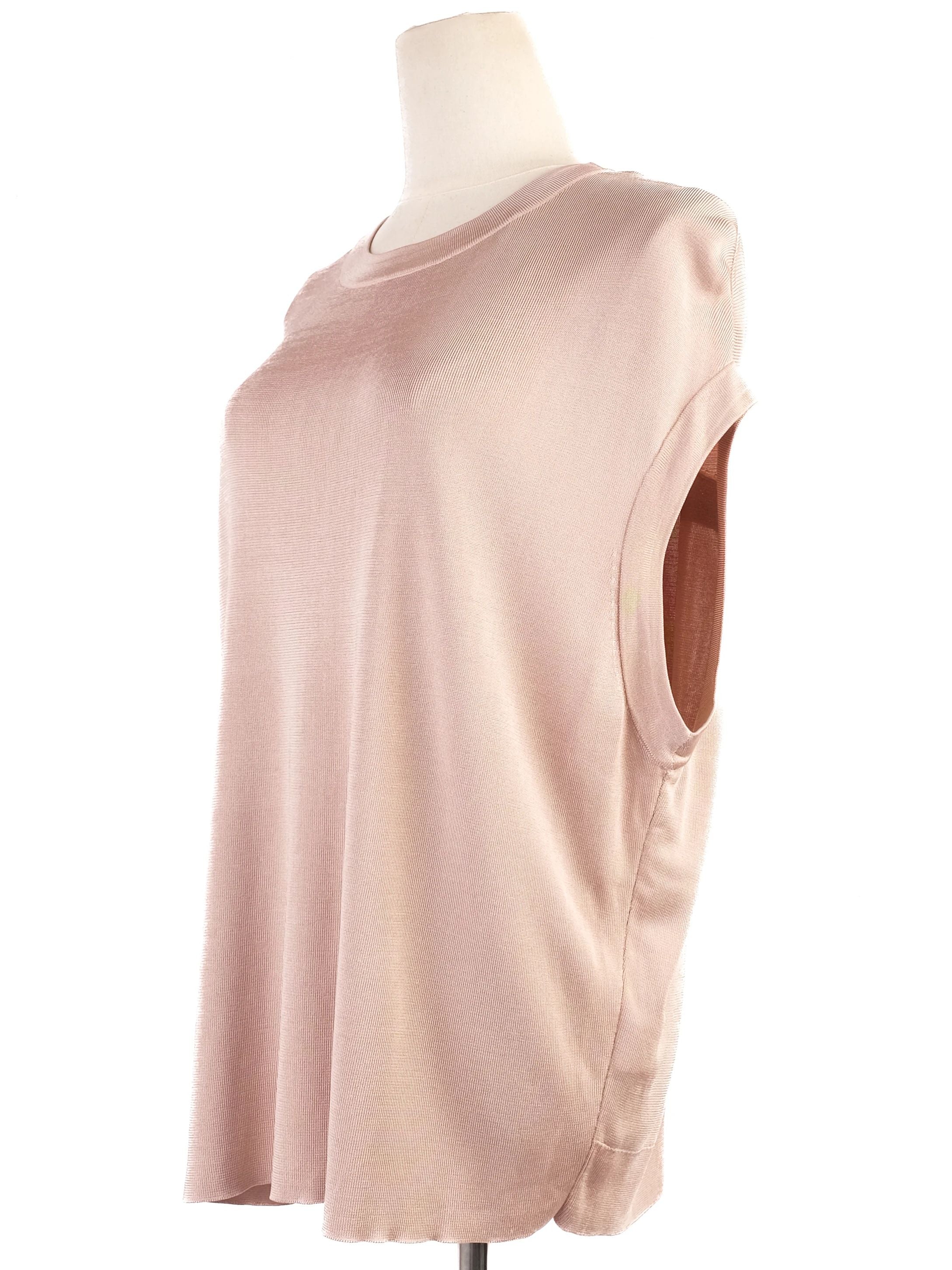 Excellent Cos Pink Viscose Sleeveless Top Size M Women