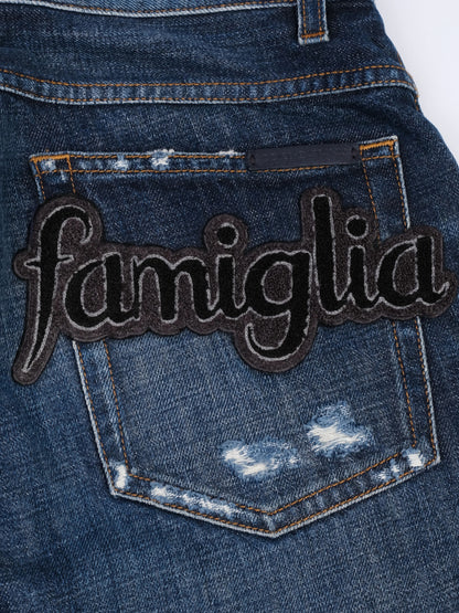 Excellent Dolce Gabbana Blue Distressed Denim Jeans Size XS