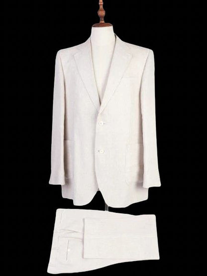 Excellent Patrick Hellman White Linen Blazer Size XXL for Men