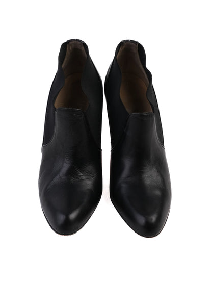 Excellent Christian Louboutin Black Leather Stiletto Pumps Size 40