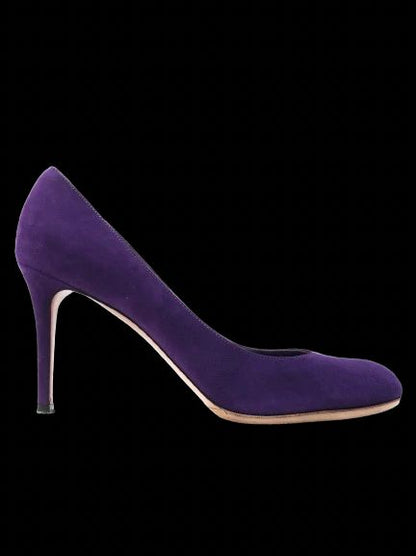 Excellent Gianvito Rossi Purple Leather Stiletto Heels Size 39.5