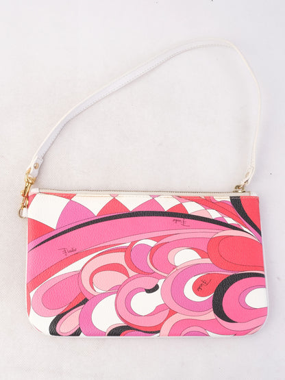 Emilio Pucci Colorful Leather Shoulder Bag Excellent Condition