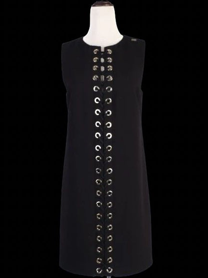 Excellent Elisabetta Franchi Black Sleeveless Dress Size M