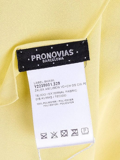 NEW Pronovias Yellow Asymmetrical One-Shoulder Dress Women&