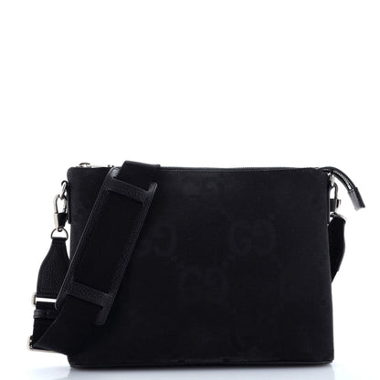 Gucci Zip Messenger Bag Jumbo Gg Canvas