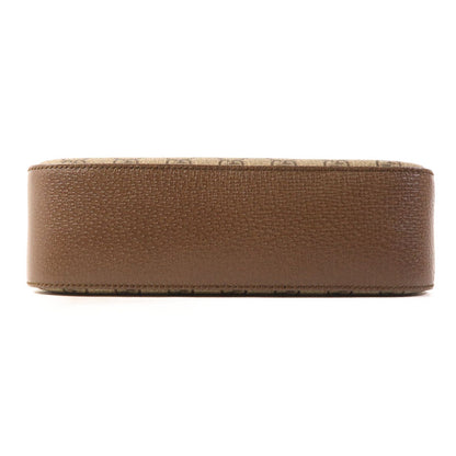Gucci Painted Canvas Gg Supreme Messenger Gold Shoulder Bag Brown Beige/brown Pvc Coated Canvas 476466