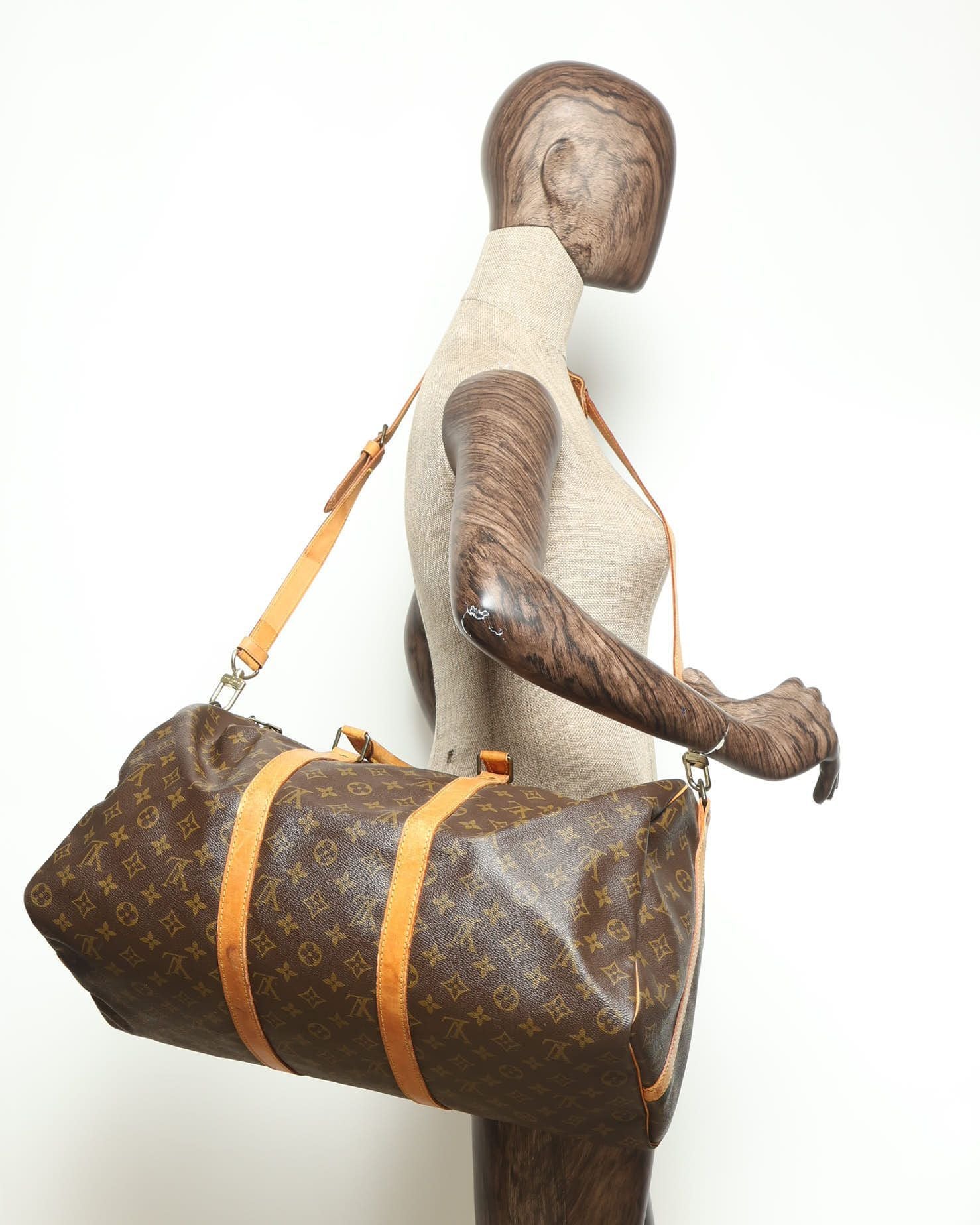 Louis Vuitton Monogram Keepall Bandoliered 50 Weekend Bag