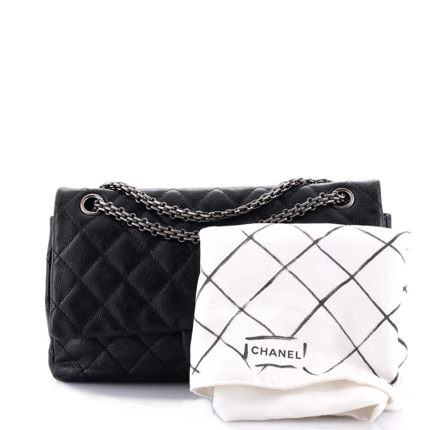 Chanel Reissue 2.55 Flap Bag Quilted Caviar 226