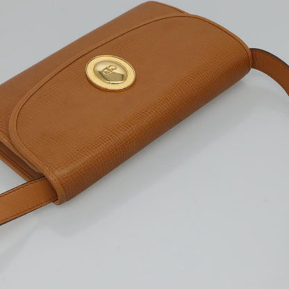 Christian Dior Shoulder Bag Leather Beige Auth