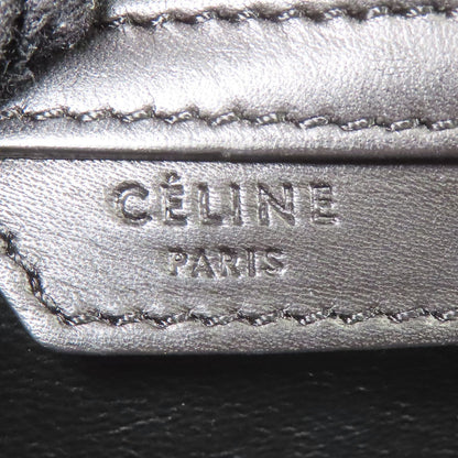 Celine Cowhide Leather Micro Luggage Kinsaku Handmade Bag Black Beige Black/brown/beige Calfskin (cowhide)