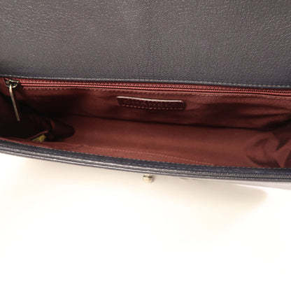 Chanel Black Cowhide Leather Crossbody Back Bag Calfskin (cowhide) Boy 28
