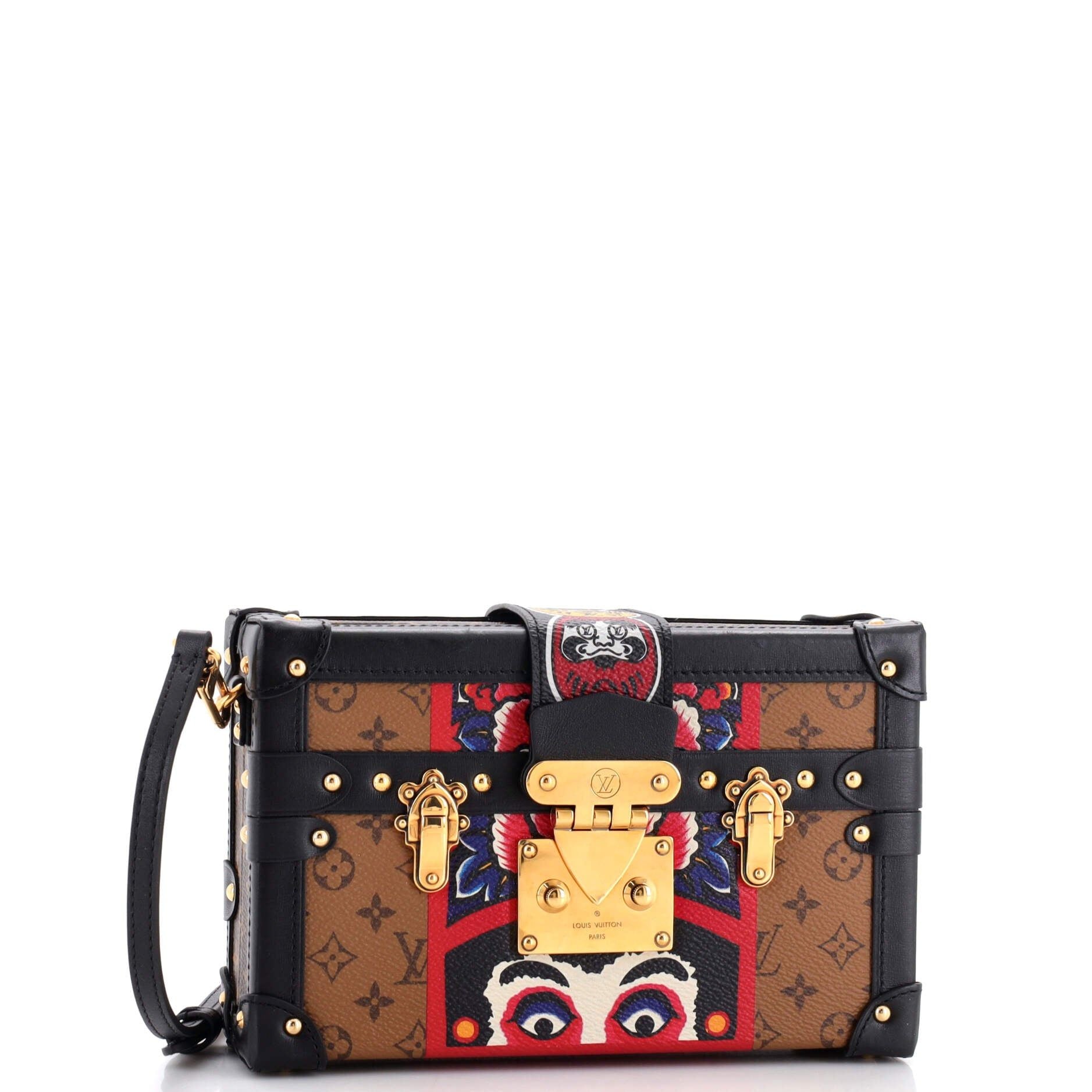Louis Vuitton Petite Malle Handbag Limited Edition Kabuki Monogram Canvas