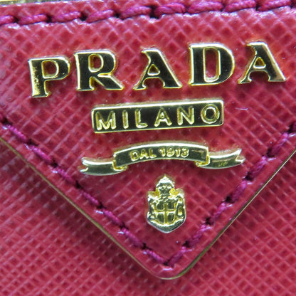 Prada Saffiano Galleria Medium Shoulder Bag Calfskin Red