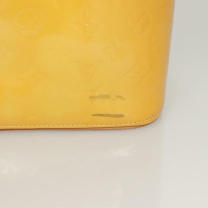 Louis Vuitton Vernis Houston Hand Bag Lime Yellow M 91055 Lv Auth