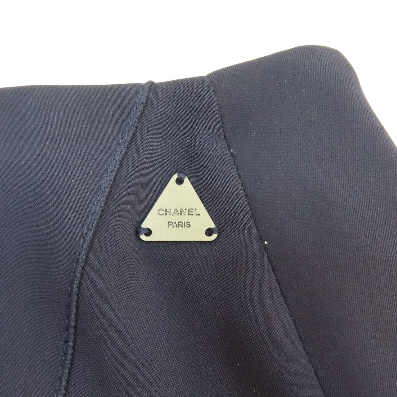 Chanel Long Skirt Polyester Deep Blue 34