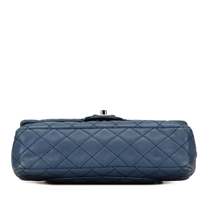 Chanel Medium Classic Caviar Double Flap Blue