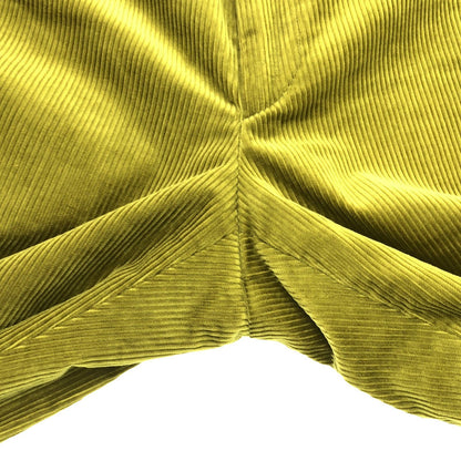 Hermes Corduroy Pants Cotton Yellow 40