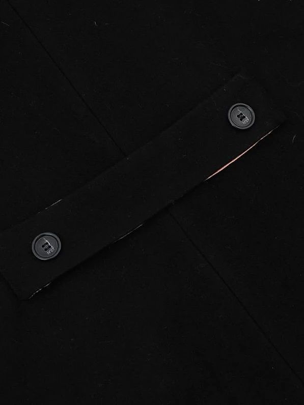 Excellent N21 Black Wool Coat with Pink Faux Fur Collar, Size XL