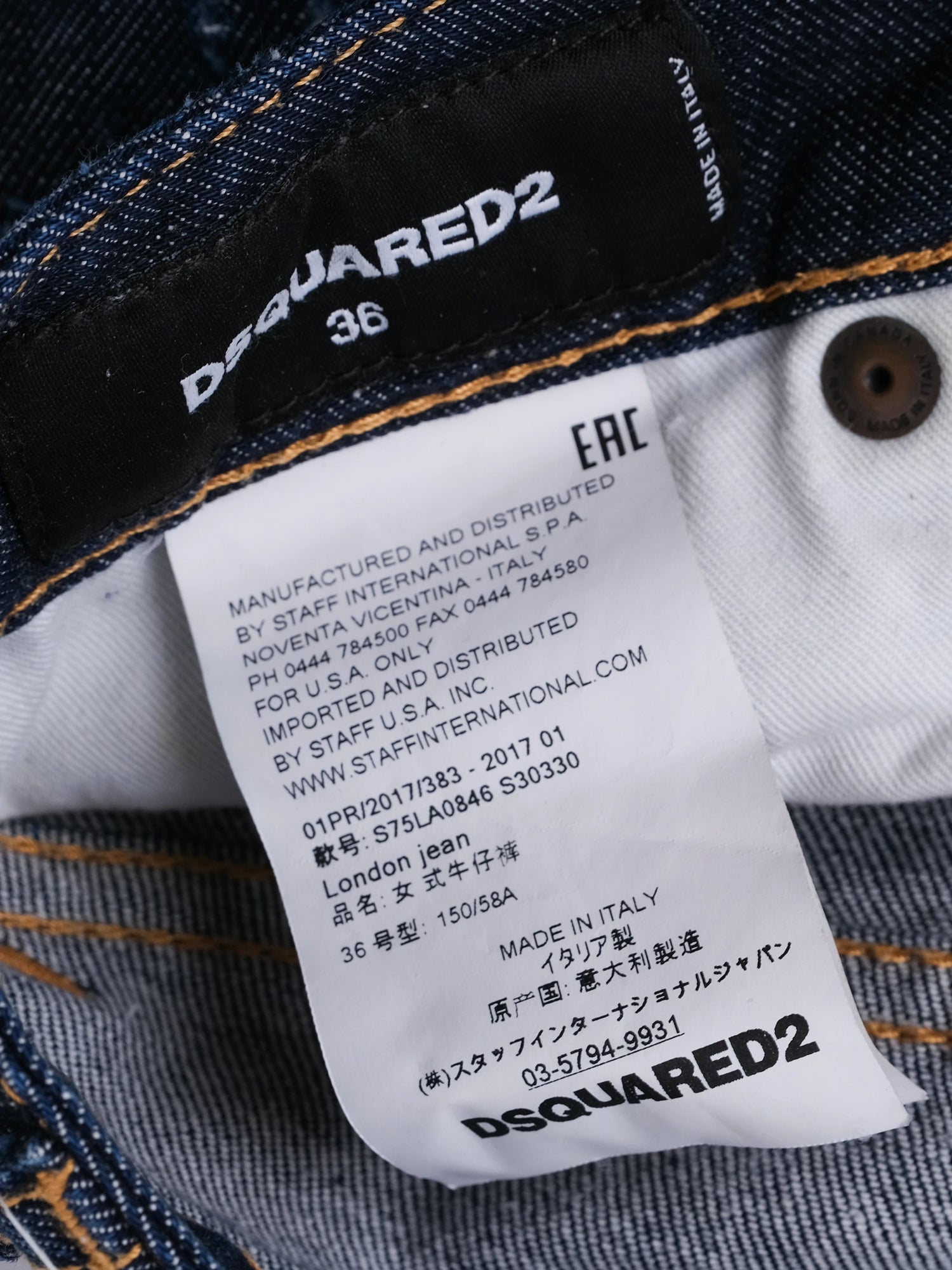 Excellent DSQUARED2 Distressed Blue Jeans Size XS Women