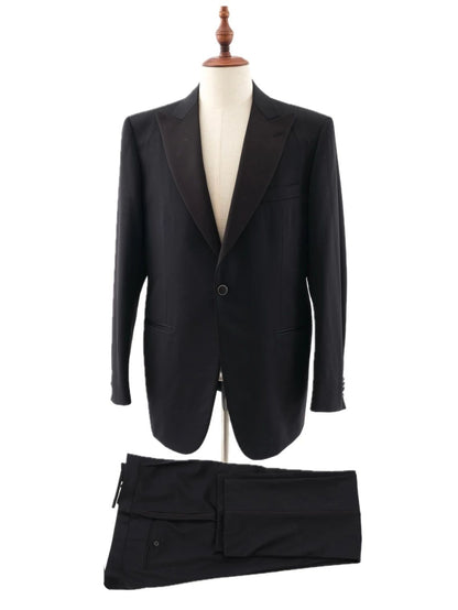 Perfect Ermenegildo Zegna Black Wool Suit Size XL for Men