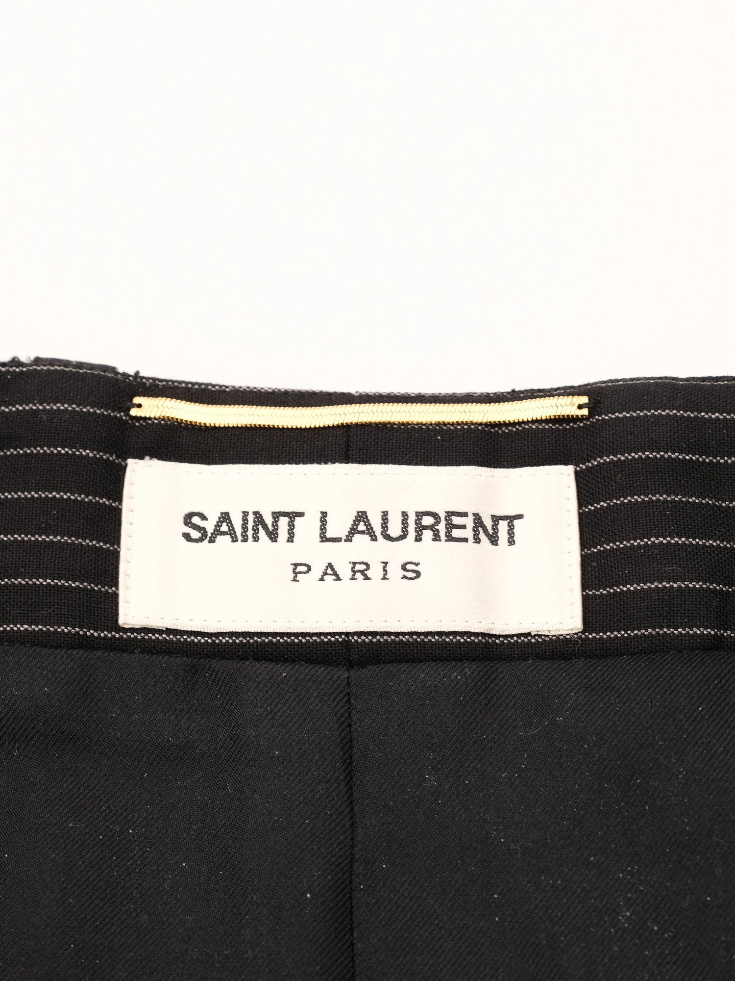 Excellent Saint Laurent Black Pinstripe Blazer Size M Women